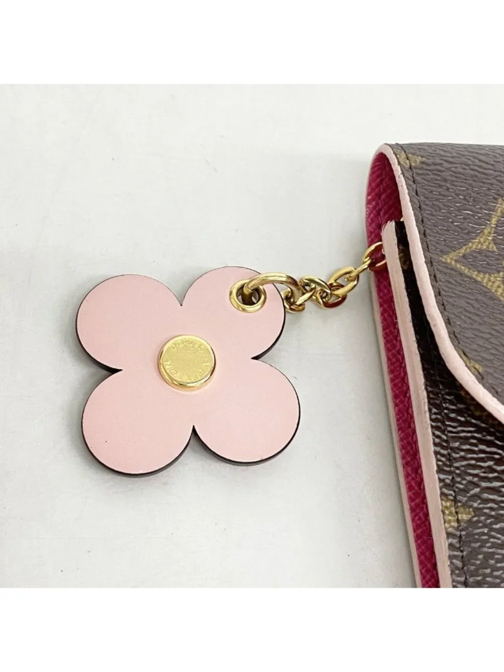 Louis Vuitton Wallet Monogram Portefeuille Emily Flower Motif Brown Rose